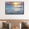serenity beach floating frame canvas
