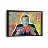 wolf of wall street framed canvas black frame