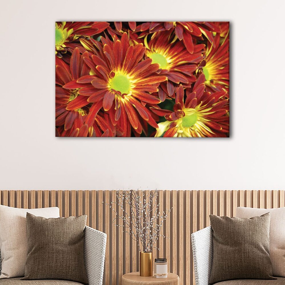 1 panels fall flowers canvas art