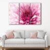 3 panels blooming dahlia flower canvas art