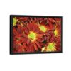 fall flowers framed canvas black frame