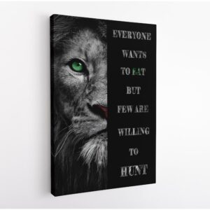 lion quote canvas