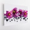 pink watercolor flowers stretched canvas