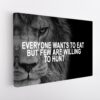 Lion face quote stretched canvas