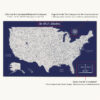 Navy Blue usa map detailed