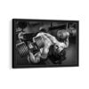 classic arnold schwarzeneger framed canvas black frame