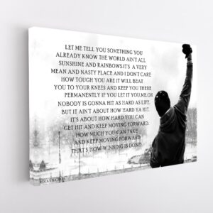 1 panels rocky life quote canvas art