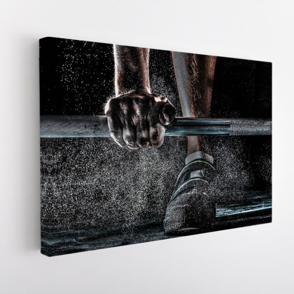 weightlifting motivation stretched canvas