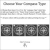 Dark Grey push pin europe map compass customization