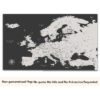 Dark Grey push pin europe map no quote