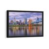cincinnati skyline framed canvas black frame