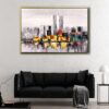 new york view floating frame canvas