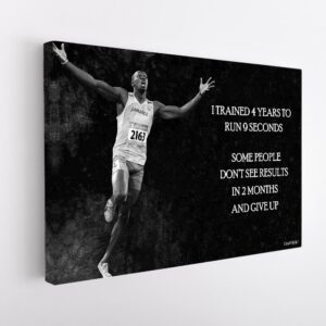 3 panels usain bolt quote canvas art