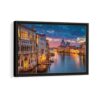 venice sunset framed canvas black frame