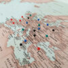 Vintage world map - europe zoom