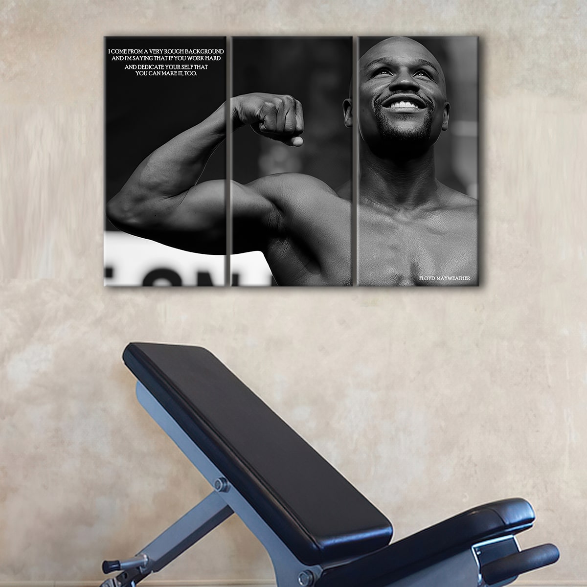 Premium Wall Art Man Cave or Game Room. Print Decor Floyd Mayweather Poster Great Gift For Him Boxing Champion Canvas