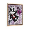 monopoly millionaire framed canvas beige frame