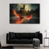 1 panel flying phoenix canvas art