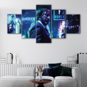 5 panels angry jhon canvas art