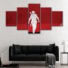 5 panels western gunman canvas art