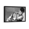 Jim Courier tennis framed canvas black frame