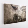 iwo jima flag raising stretched canvas