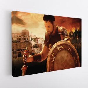 5 panels the gladiator canvas art