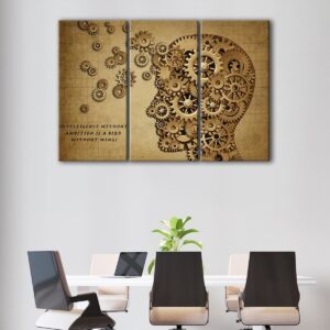 3 panels ambition canvas art