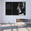 3 panels mike singletary football canvas art