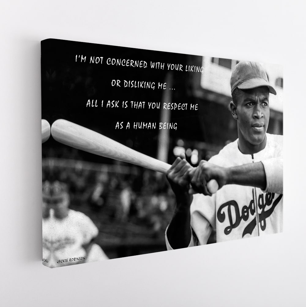 Jackie Robinson Quote Wall Art, Baseball Poster