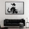 gangsta rat floating frame canvas