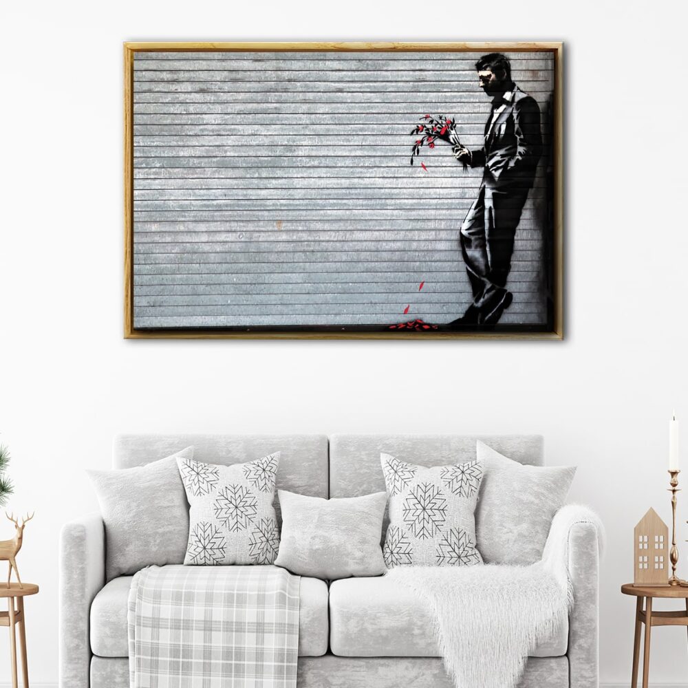 waiting in vain floating frame canvas