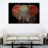 3 panels african elephant canvas art