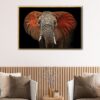 african elephant floating frame canvas