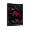 bull market framed canvas black frame