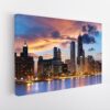 chicago skyline stretched canvas