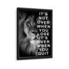 lion motivation quote framed canvas black frame