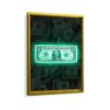 shining money framed canvas gold frame