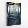 success stair canvas art
