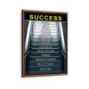 success stair framed canvas walnut brown