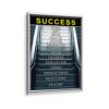 success stair framed canvas white frame