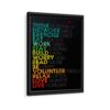 think positive framed canvas black frame