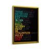 think positive framed canvas gold frame