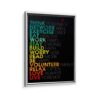 think positive framed canvas white frame