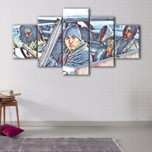 5 panels eminem 8 miles canvas art