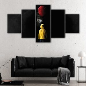 5 panels it movie canvas art