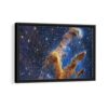 pillars of creation framed canvas black frame