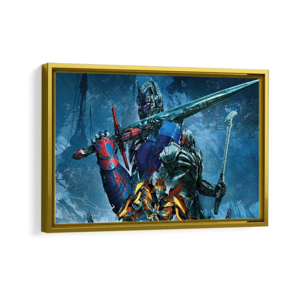 transformers framed canvas gold frame