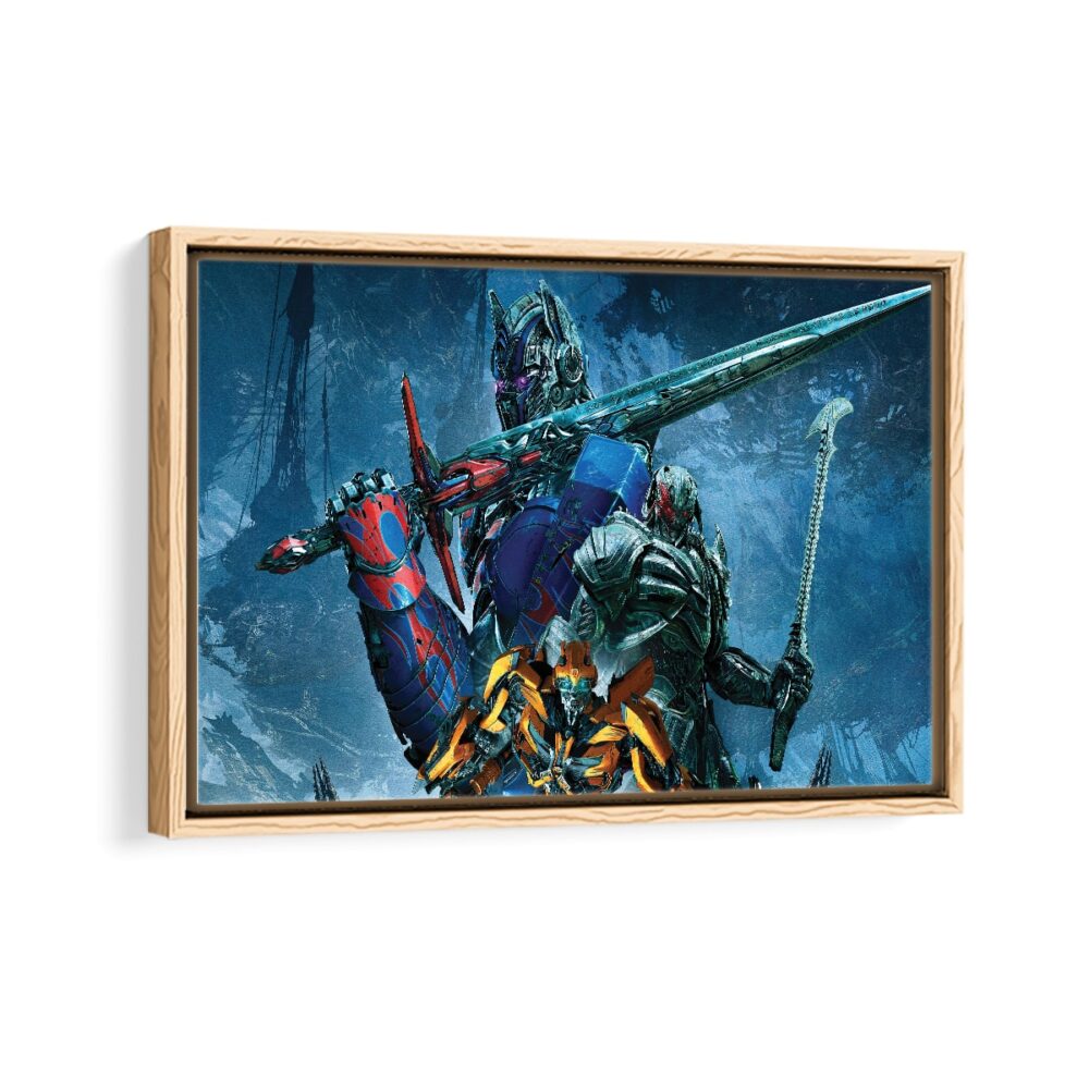 transformers framed canvas natural beige