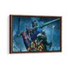 transformers framed canvas walnut brown